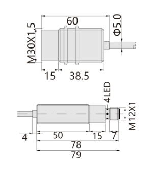 230℃M30非埋式耐高溫接近開關